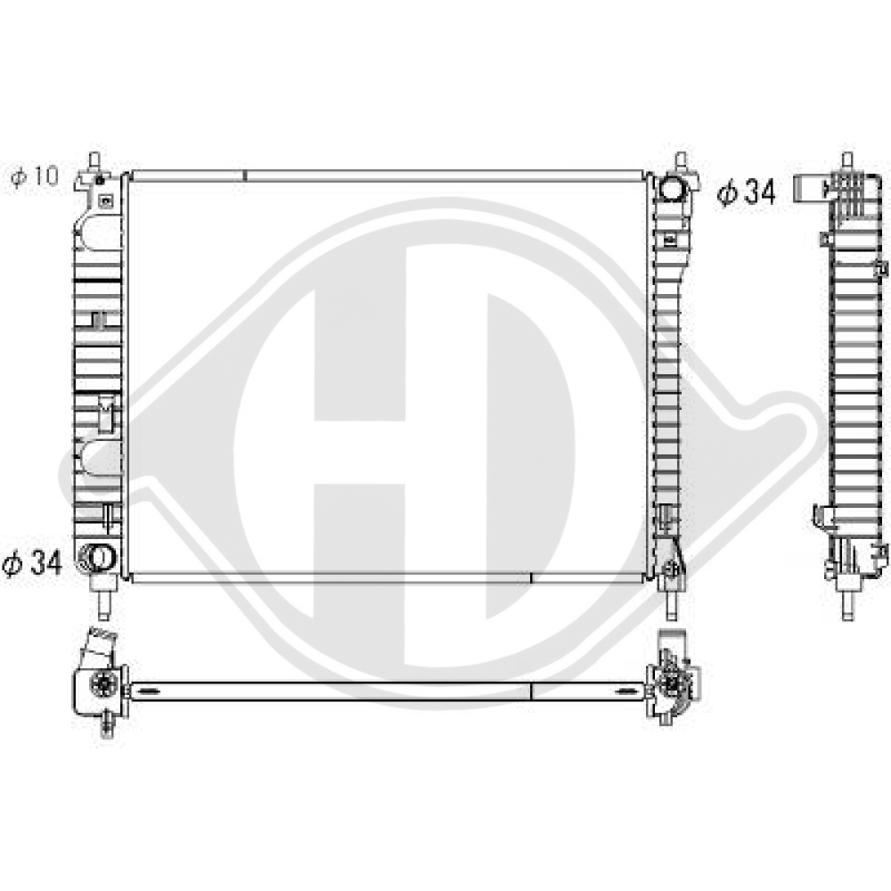 20777047 Kühler Motorkühlung für OPEL ANTARA 05/2006 DCM2677