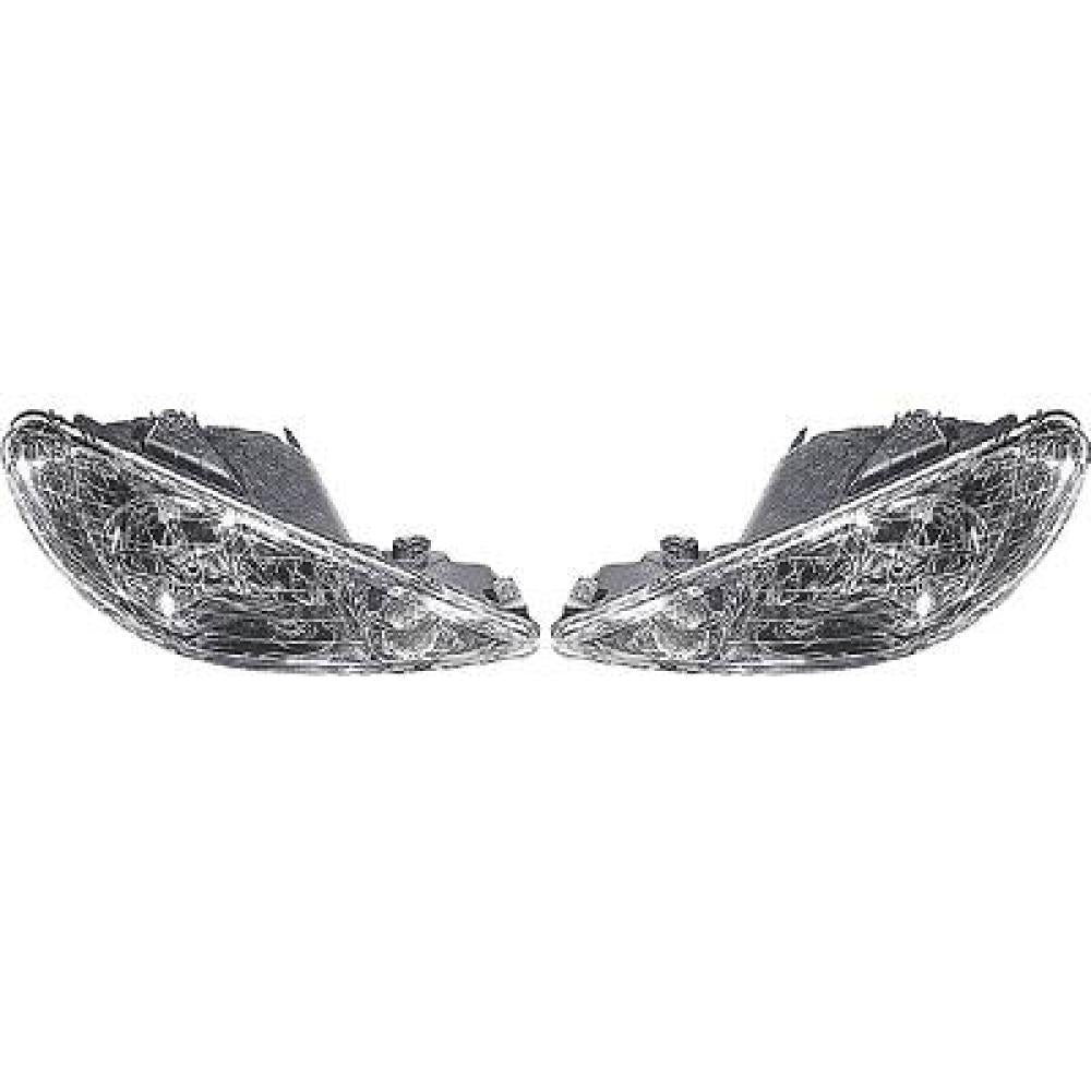 DESIGNSCHEINWERF.SET  206, 02-06     KLARGLAS/SCHWARZ 4225181