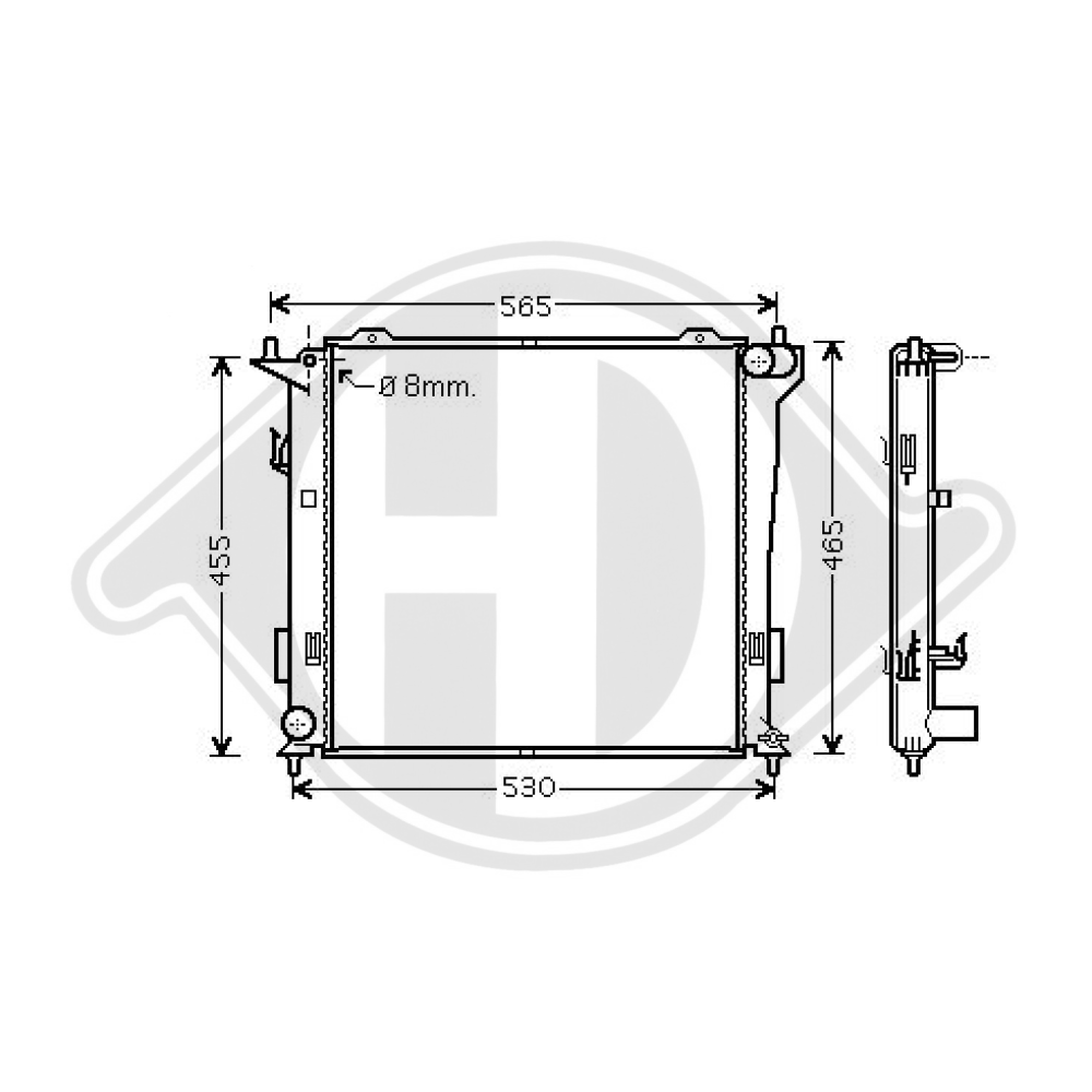 253102H600 Kühler Motorkühlung für HYUNDAI I30 10/2007 DCM3698