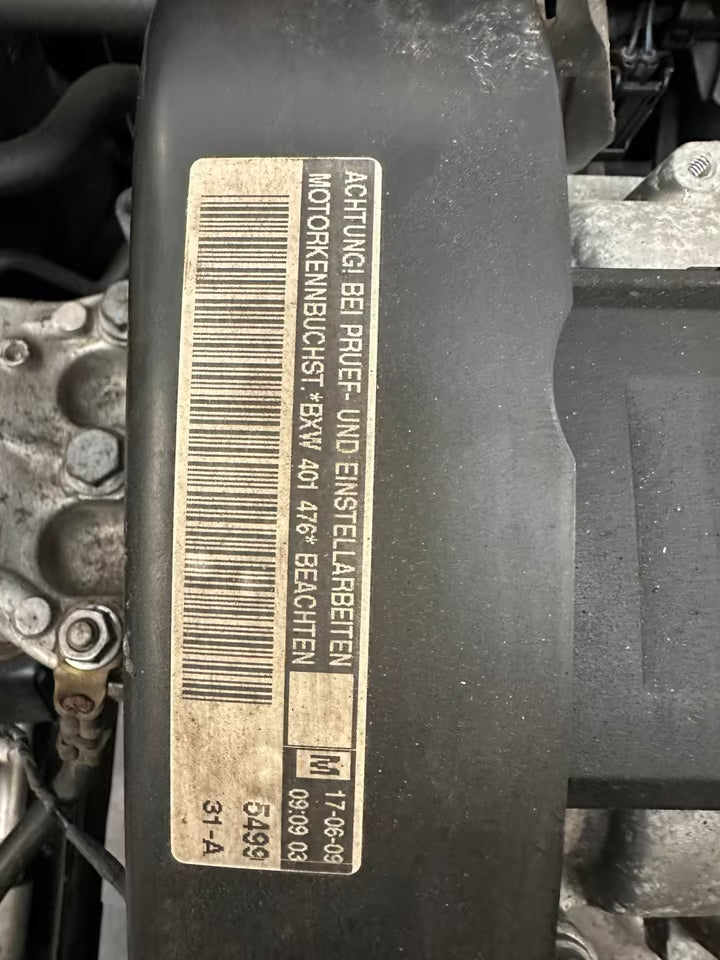 BXW Motor 1,4 Benzin Motor 109000km Neue Zahnriemen Top