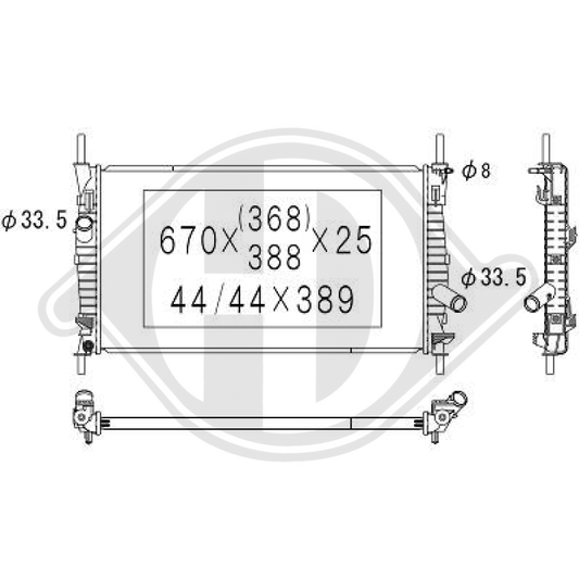 1671801 Kühler Motorkühlung für FORD TRANSIT VI 2005 DCM2090