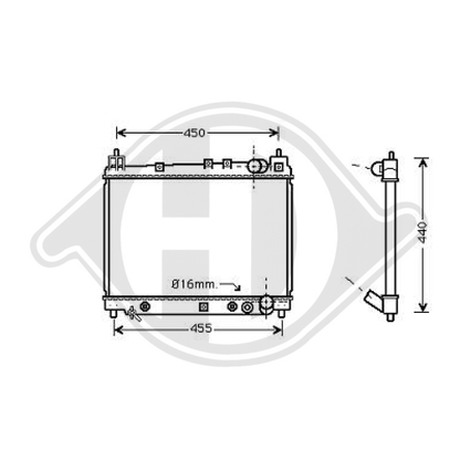 164000J020 KÜHLER       TOYOTA YARIS, für 99-05              350x488 8660553