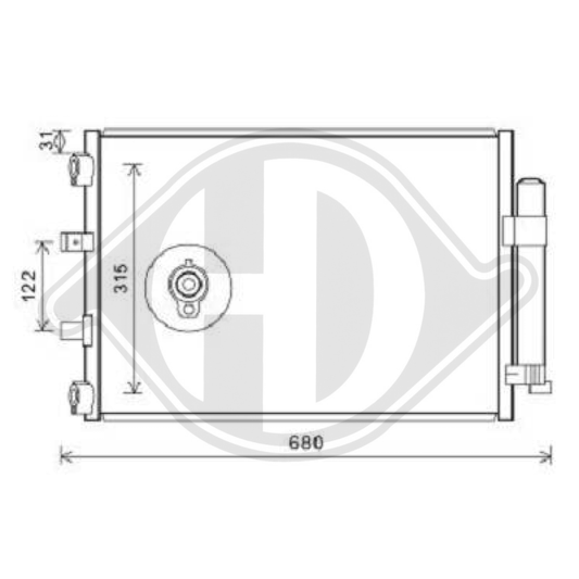 BV6119710BA KONDENSATOR FORD C-MAX 01/2011 1,0 ECO DCC1644