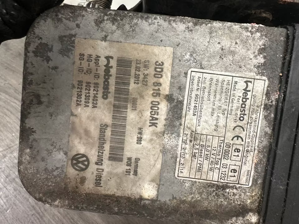 3D0815005AK Standheizung Webasto VW Phaeton 3D Modelle