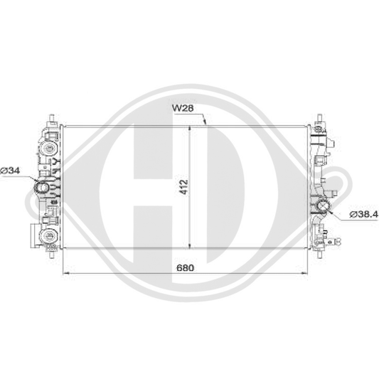 13310787 Kühler Motorkühlung für OPEL ASTRA J DCM2704
