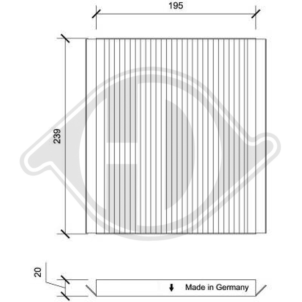 971331E000 INNENRAUMFILTER  HYUNDAI i20 / i30 DCI0204