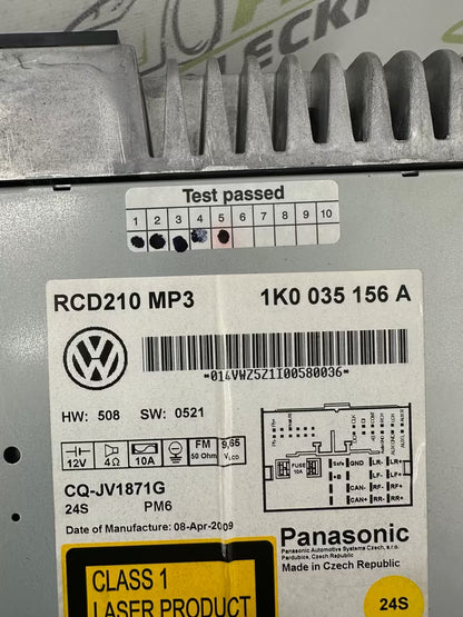 1K0035156A Autoradio Radio MP3 für VW Golf VI mit Code