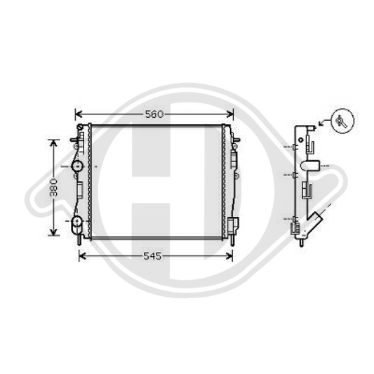 2140000QA2 Kühler Motorkühlung für RENAULT KANGOO 02/2000 DCM2925