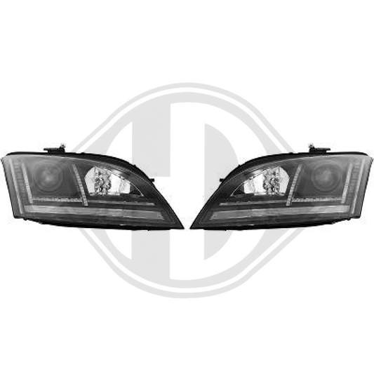nan DESIGNSCHEINWERFER SET TT, BJ. 06-10         KLAR/SCHWARZ 1041486