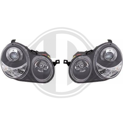 DESIGNSCHEINWERF.SET POLO, 01-05     KLARGLAS/SCHWARZ 2205480