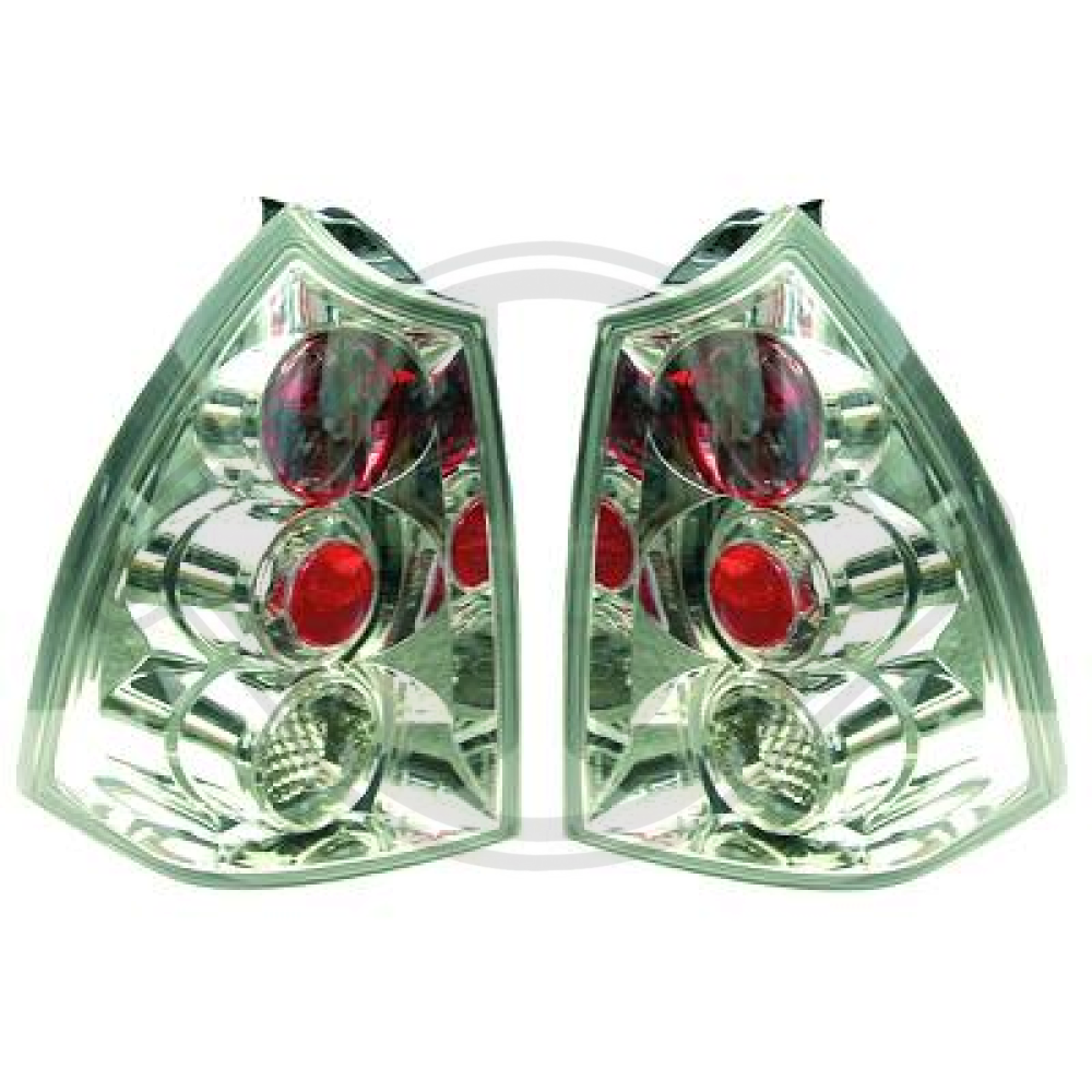 nan DESIGNRÜCKLAMPEN SET  307, 01-07      KLARGLAS/CHROM 4234695