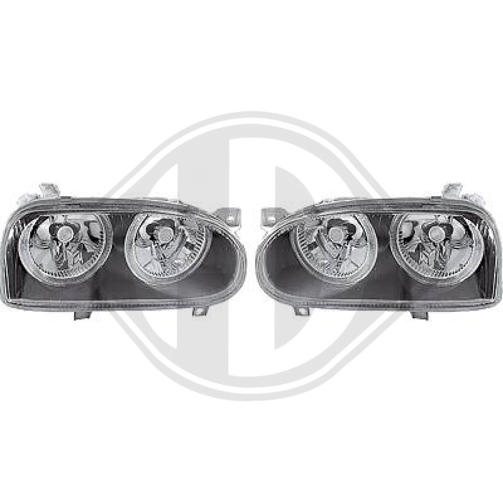 DESIGNSCHEINW.SET  GOLF 3, 91-97     KLARGLAS/SCHWARZ 2212986