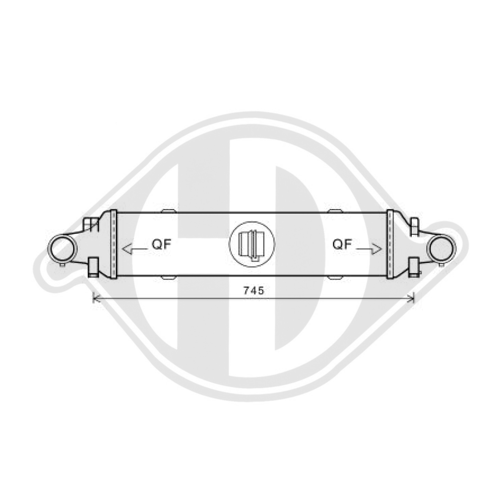 A2045000200 LADELUFTKÜHLER MERCEDES W-204  220  CDI DCA1039