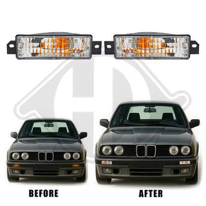 DESIGNBLINKER SET     E30, 87-94       KLARGLAS/CHROM 1211275