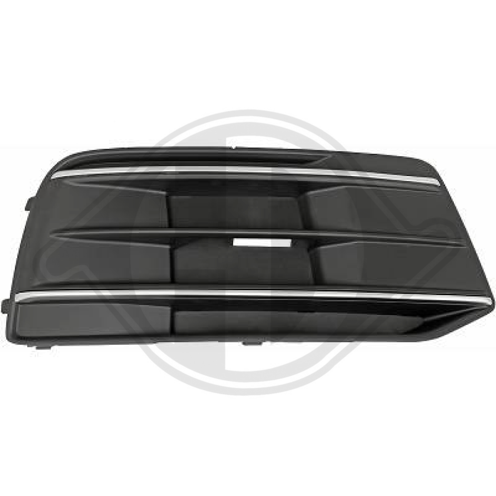 80A807680D RU6 STOßST.GRILL RE. AUDI  Q5, 17-21   MIT 2 CHROMLEISTEN 1076348