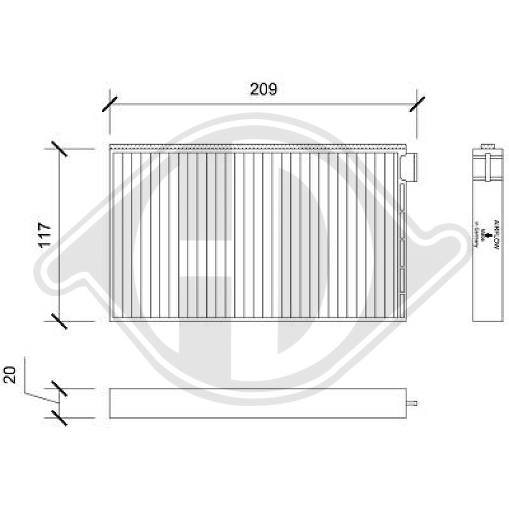 976174H000 INNENRAUMFILTER  HYUNDAI H-1 Cargo  2008->> DCI0218S