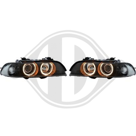 DESIGNSCHEINWERF.SET  E39, 95-00        XENON/SCHWARZ 1223580