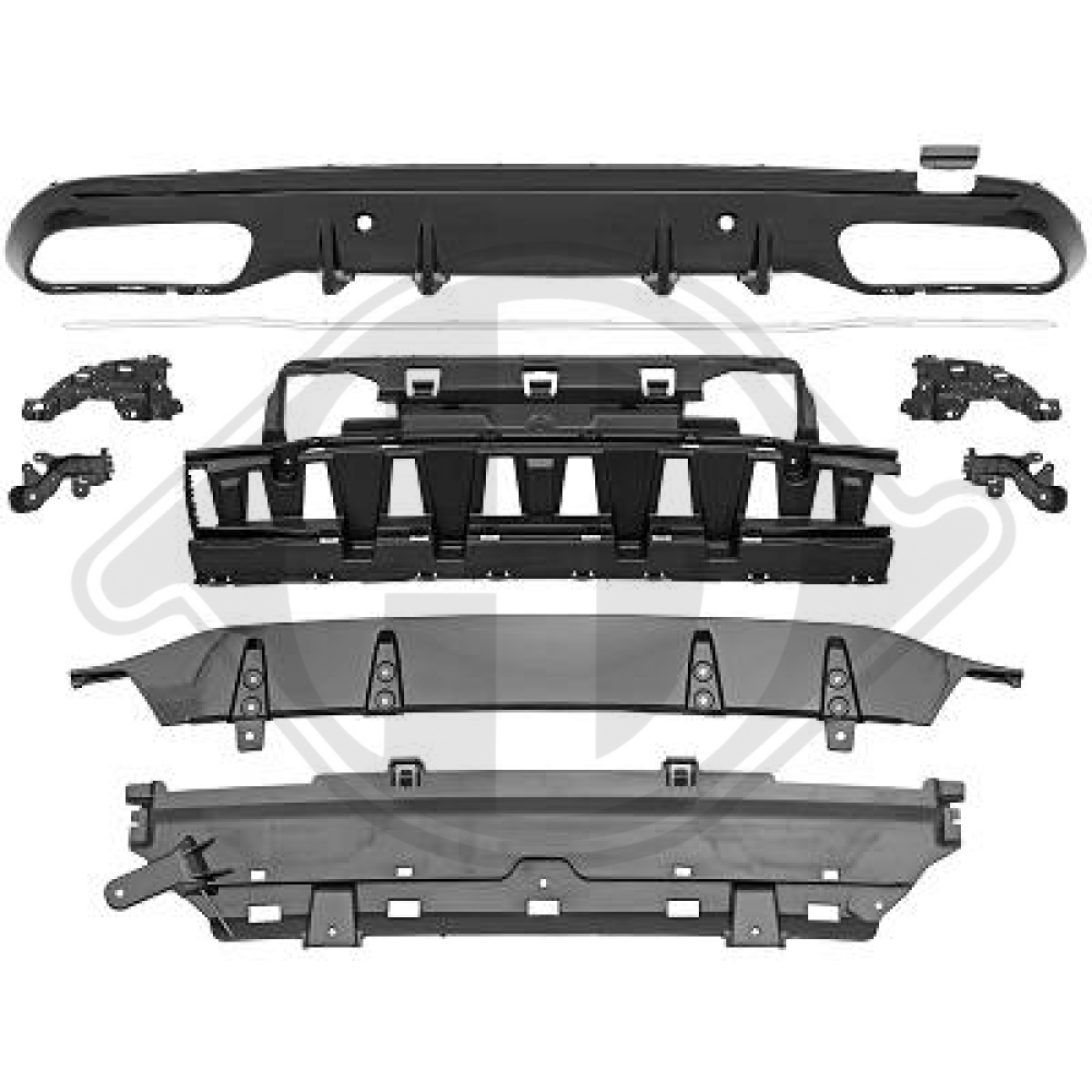 DIFFUSOR HINTEN.     W205, 19->>   SPORT C63-OPTIK, 1673868