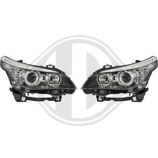 DESIGNSCHEINWERF.SET  E60, 03-07     KLARGLAS/SCHWARZ 1224480