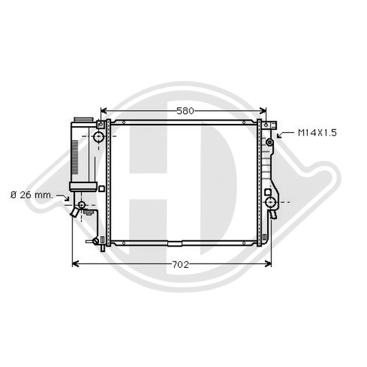 17111740696 Kühler Motorkühlung für BMW 5er E39 11/1995 DCM1550