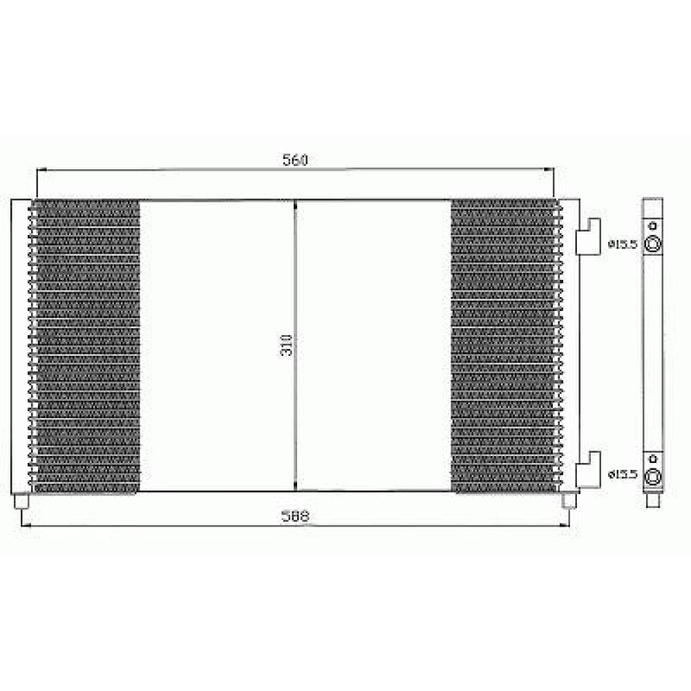 46745054 KONDENSATOR    FIAT PUNTO, 98-09.00        559x312x18 8345303