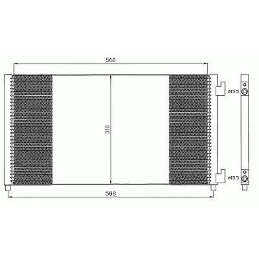 46745054 KONDENSATOR    FIAT PUNTO, 98-09.00        559x312x18 8345303