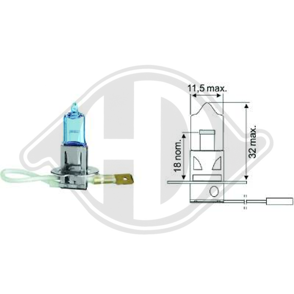 N0177632 H3 12V 55W PK22s H3 Glühlampe Xenon Look LID10017