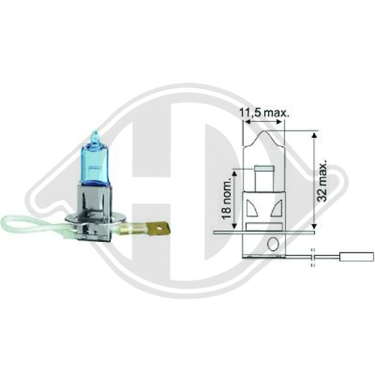 N0177632 H3 12V 55W PK22s H3 Glühlampe Xenon Look LID10017