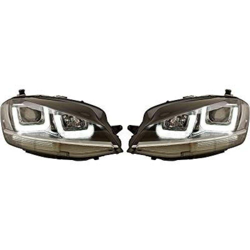 nan DESIGNSCHEINWF.SET GOLF 7, 12-17 SCHWARZ/CHROM LEISTE 2216585