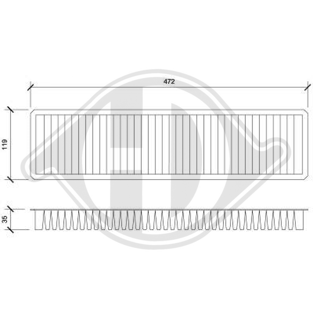 64 31 1 496 710 INNENRAUMFILTER  MINI R50/R52 DCI0804