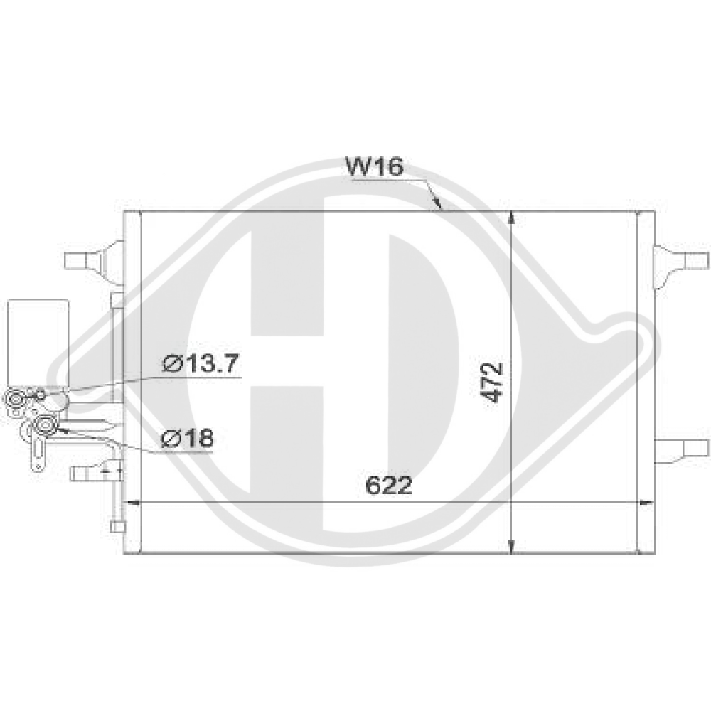 30741670 KONDENSATOR VOLVO S60 II/ V60 / XC60 DCC1873
