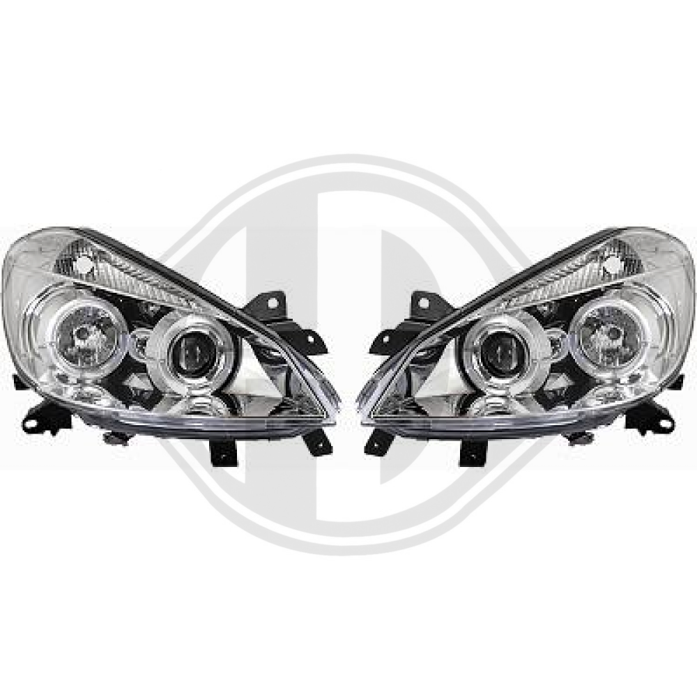 DESIGNSCHEINWERF.SET CLIO, 05-09       KLARGLAS/CHROM 4414880