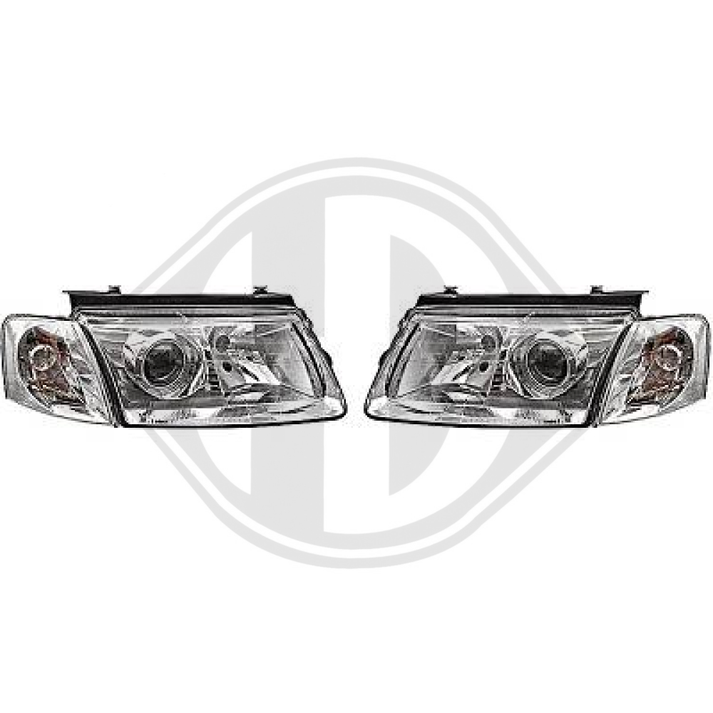Scheinwerfer Satz für VW PASSAT B5 (3B2) 96-00       KLARGLAS/CHROM 2245180