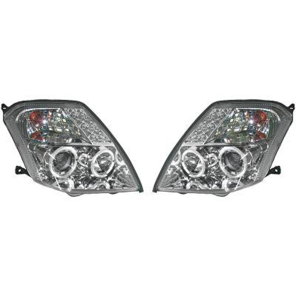 DESIGNSCHEINWERFER SET C2, 03-10    CHROM    KLARGLAS 4000380