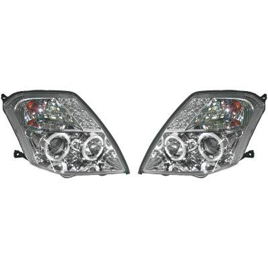 DESIGNSCHEINWERFER SET C2, 03-10    CHROM    KLARGLAS 4000380
