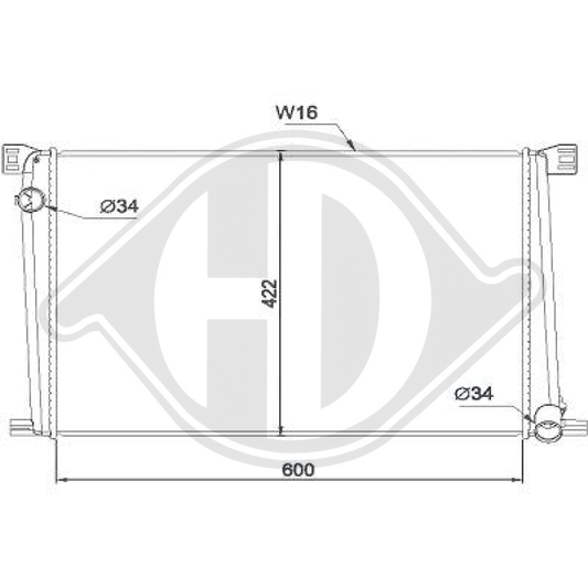 17117535099 Kühler Motorkühlung für BMW MINI ONE 03/2007 DCM1588