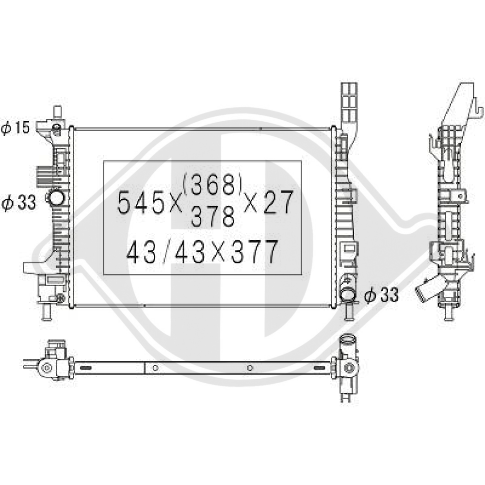 BV618005BA Kühler Motorkühlung für FORD FOCUS III 01/2011 DCM2101