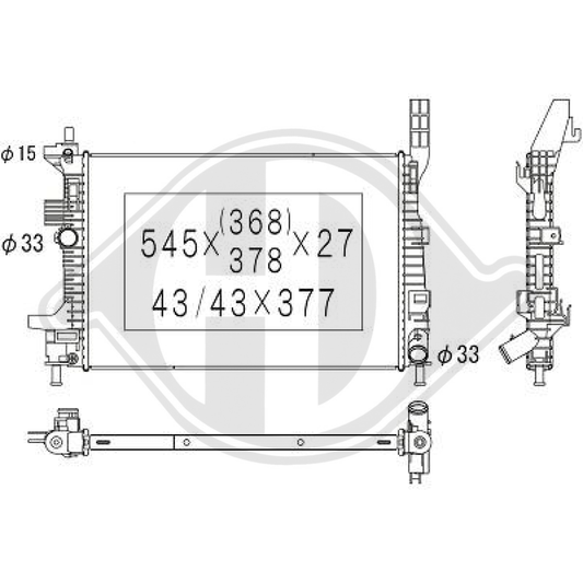 BV618005BA Kühler Motorkühlung für FORD FOCUS III 01/2011 DCM2101