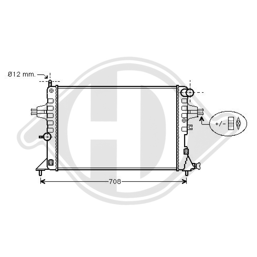 9119482 Kühler Motorkühlung für OPEL ASTRA G 02/1998 DCM2639