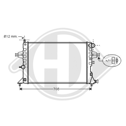 9119482 Kühler Motorkühlung für OPEL ASTRA G 02/1998 DCM2639