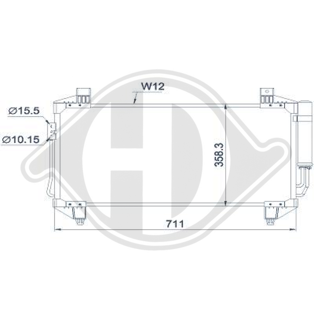 7812A218 KONDENSATOR MITSUBISHI Outlander 2.0* DCC1988