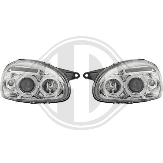 DESIGNSCHEINWF. SET CORSA, 93-00       CHROM KLARGLAS 1812285