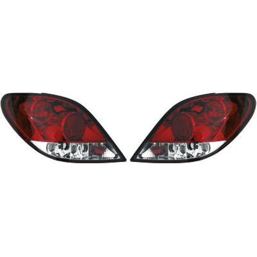 nan DESIGNRÜCKLAMPEN SET  207, 06-12   KLARGLAS/ROT-WEISS 4226295