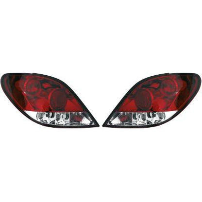 nan DESIGNRÜCKLAMPEN SET  207, 06-12   KLARGLAS/ROT-WEISS 4226295