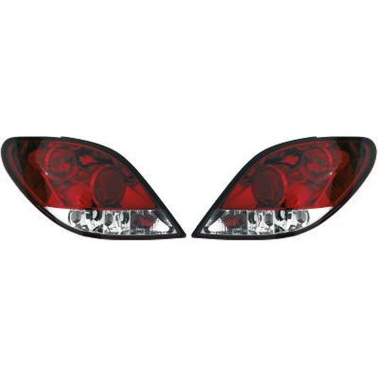 nan DESIGNRÜCKLAMPEN SET  207, 06-12   KLARGLAS/ROT-WEISS 4226295
