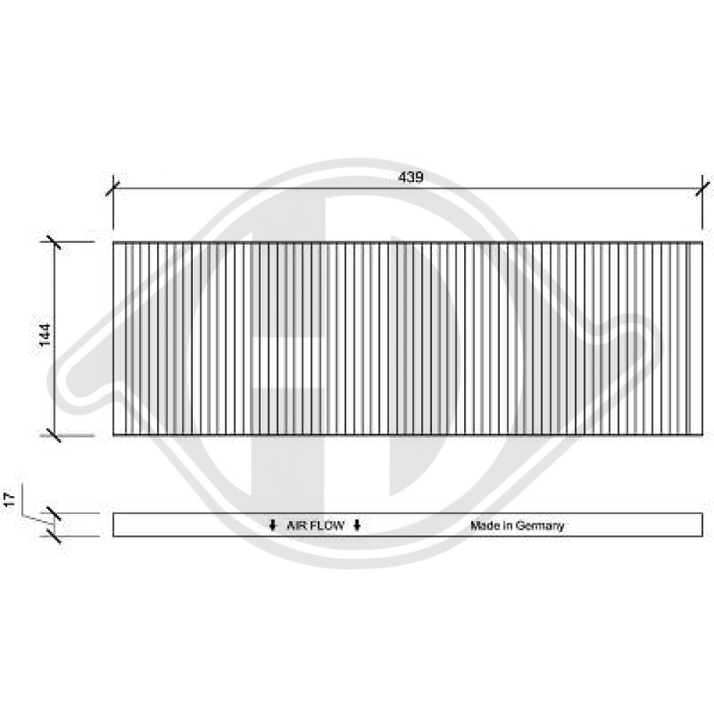 A1688300018 INNENRAUMFILTER  MERCEDES W168/Vaneo DCI0046