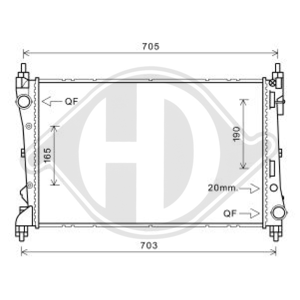 51812209 Kühler Motorkühlung für FIAT DOBLO 263 01/2010->> DCM2012