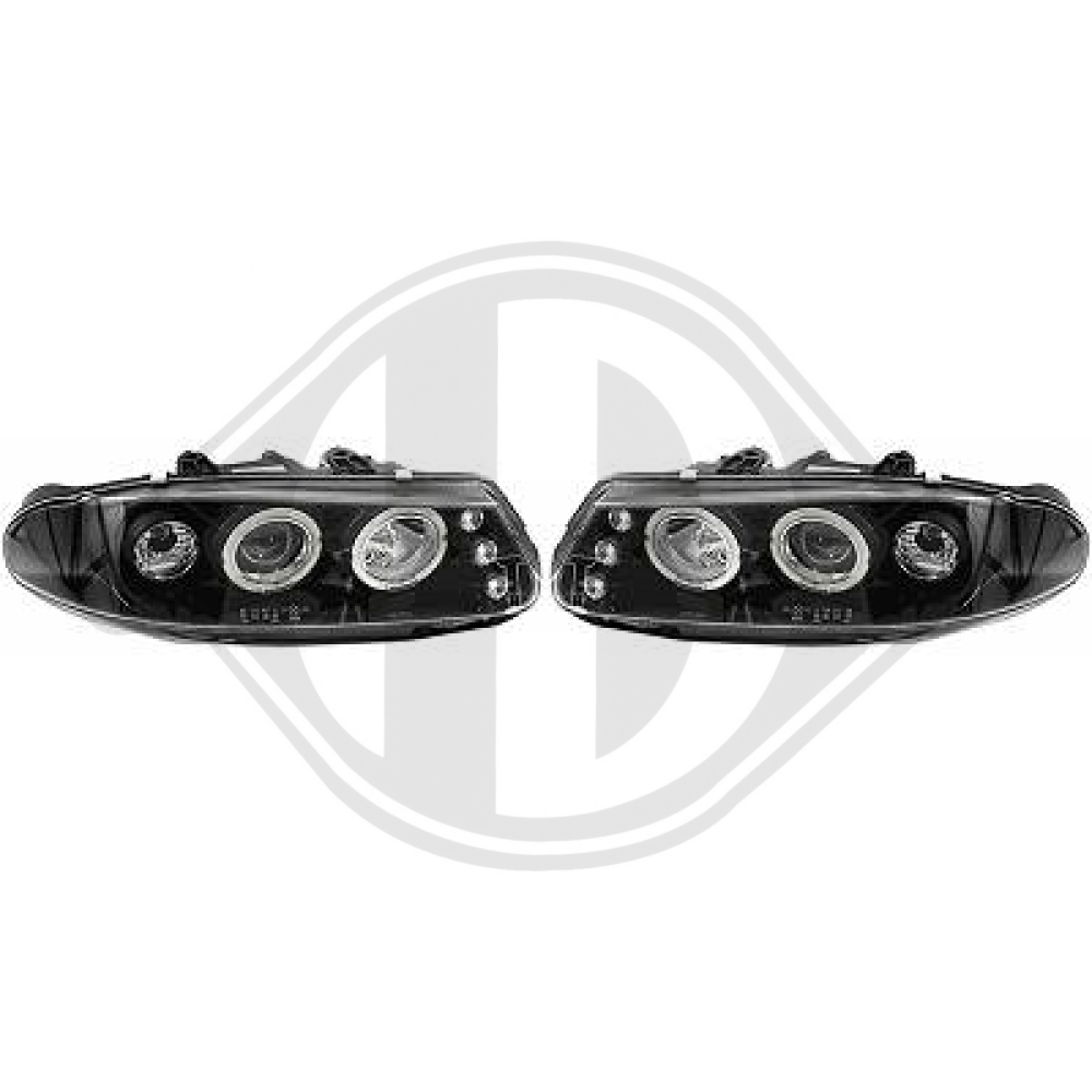 DESIGNSCHEINWF. SET   200, 95-00     KLARGLAS/SCHWARZ 7020380