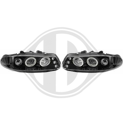 DESIGNSCHEINWF. SET   200, 95-00     KLARGLAS/SCHWARZ 7020380