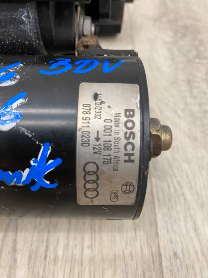 078 911 023 D Anlasser Starter 2,4 V6 BDV Audi A4 B6 8E 8H Modell